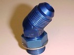 AN Non Swivel 45 Degree Male Flare To O-Ring Boss