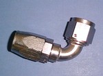 -12 to -16 AN Hose To AN Nut 90 degree Double Swivel Hose End Super Nickel