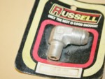 Used -8 To 1/4" Pipe Adpt. Steel Russell 90 Degree #6085