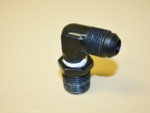 Used -8 To 3/8" NPT 90 Degree An Flare To Pipe Adpt. Black W/ 1/2" Pipe Adpt.