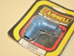 Used -10 To 1/2" NPT 90 Degree An Flare To Pipe Adpt. Blue Russell #6088