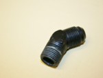 Used -10 To 1/2" NPT 45 Degree An Flare To Pipe Adpt. Black