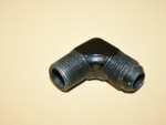 Used -10 To 1/2" NPT 90 Degree An Flare To Pipe Adpt. Black