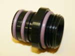 Male Fitting ORB Alum. Black Quick Disconnect Clamshell