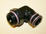SOLD Full Swivel 90 Degree Fitting ORB Alum. Black Quick Disconnect Clamshell