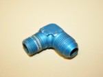 Used -8 To 3/8" NPT 90 Degree An Flare To Pipe Adpt. (X)