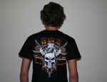 Short Sleeve Black Skull Shirt (100-0028)