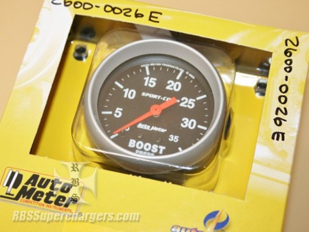 Auto Meter Sport Comp Blower Boost Gauge 2.625" (2600-0026E)