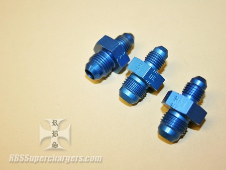 Used -6 Male AN/-4 Male AN Flare Reducer Alum. 3pk. (7011-0034)