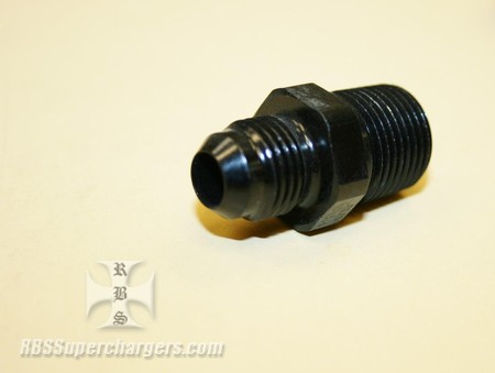 AN Male Flare To Pipe Straight Fitting Black (340-0820B)