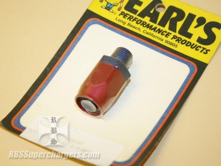 Used -8 To 1/4" NPT Pipe Hose End Alum. Fitting Earl's #320107 (7003-0054E)
