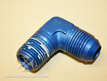 Used -10 To 1/2" NPT 90 Degree An Flare To Pipe Adpt. (7003-0016L)