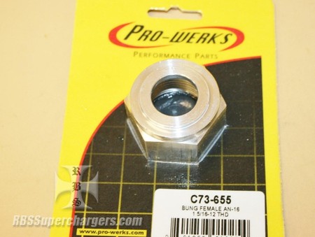 Used Pro-Werks #C73-655 -16 AN Female Aluminum Bung (7011-0002G)