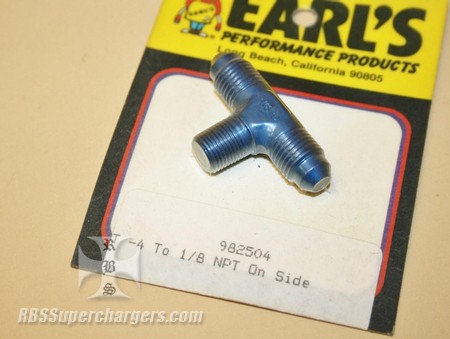 Used -4 Flare Tee/Male Branch 1/4" NPT (7003-0077D)