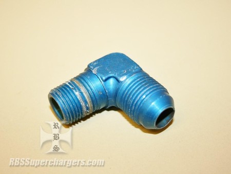 Used -8 To 3/8" NPT 90 Degree An Flare To Pipe Adpt. (X) (7003-0068X)