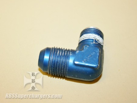 Used -8 To 3/8" NPT 90 Degree An Flare To Pipe Adpt. (7003-0068V)