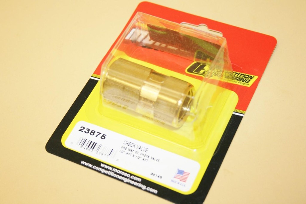 Moroso One Way Oil Check Valve
