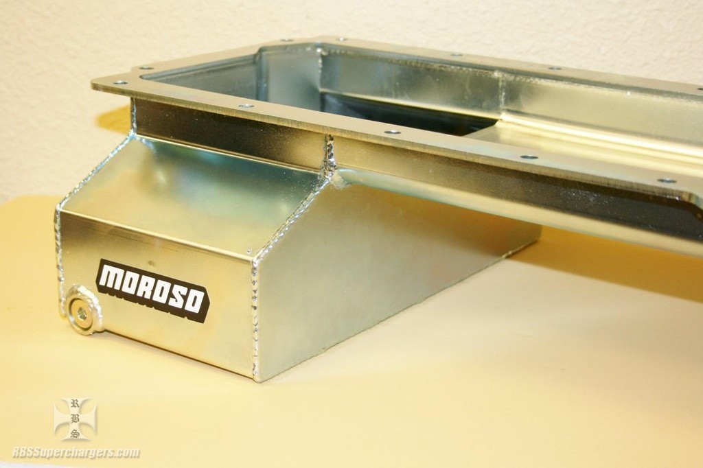 Moroso LS Front Sump Steel Oil Pan w/Oil Filter Adapter