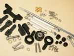 OUT OF STOCK Blown Motor Dual Carb Linkage Kit B&M 420 Mega Blower Side Saddle