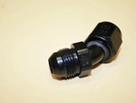 Female To Male Alum. 45 Degree Tube Swivel Fitting Black