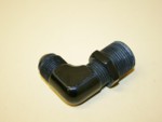 Used -10 To 1/2" NPT 90 Degree An Flare To Pipe Adpt. Black W/ 3/4" Pipe Adpt.