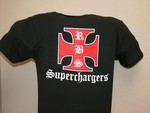 Short Sleeve Black Iron Cross Shirt Mens