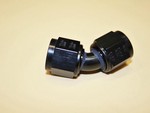 Female Alum. Swivel Coupling 45 Degree Tube Black