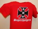 Short Sleeve Red Iron Cross Shirt Mens