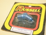 Used -6 To 1/4" NPT Pipe Alum. Fitting Russell 45 Degree #6095