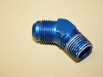 Used -10 To 1/2" NPT 45 Degree An Flare To Pipe Adpt.