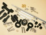 OUT OF STOCK Blown Motor Dual Carb Linkage Kit B&M 420 Mega Blower Side Saddle