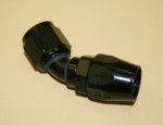 45 Degree Fitting Alum. Double Swivel Black