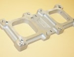 Dual Carb. Adpt. Cast Satin 4150 Weiand #7163