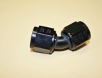 Female Alum. Swivel Coupling 45 Degree Tube Black (340-02Y5T)