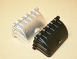Mini Burst Panel Diverter Alum. Scalloped Mini 18 Bolt