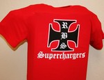 Short Sleeve Red Iron Cross Shirt Mens