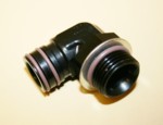 Full Swivel 90 Degree Fitting ORB Alum. Black Quick Disconnect Clamshell Low Profile