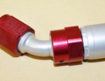 Used Aeroquip Crimp -6 45 Degree AN Fitting Swivel Alum. #FBM4222