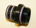 Male Fitting ORB Alum. Black Quick Disconnect Clamshell