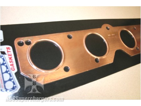 392 Hemi Embossed Copper Round Exhaust Gasket Set #4067 (2620-0228B)