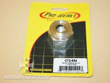 Used Pro-Werks #C73-654 -12 AN Female Aluminum Bung (7011-0002F)