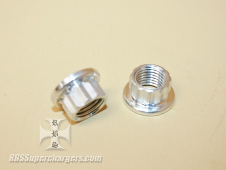 7/16-20 Alum. Blower Stud Nut 12pt. (900-0001A)