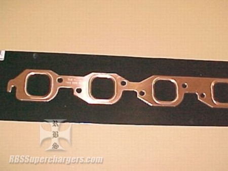 BBC Copper Exhaust Gasket Set Embossed Sq. Port 1.750" #4113 (2620-0227)