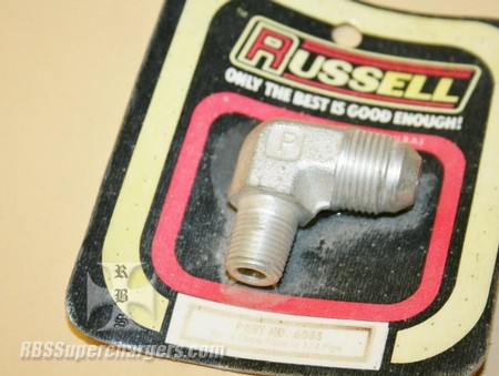 Used -8 To 1/4" Pipe Adpt. Steel Russell 90 Degree #6085 (7003-0086Y)