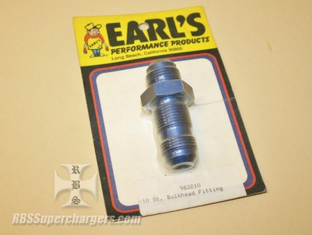 Used -10 Bulkhead Fitting Straight Earl's #983210 (7012-0074C)