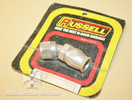 Used -6 Russell 45 Degree AN Fitting Non-Swivel Steel (7003-0018M)