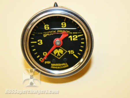 0 To 15 Pound Liquid Filled Boost Gauge (1300-0016)