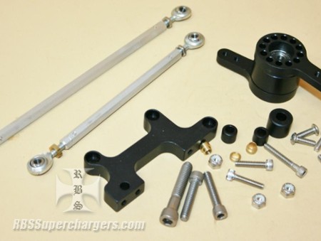 Blown Motor Dual Carb Linkage Kit B&M 420 Mega Blower Inline (2200-0010B)