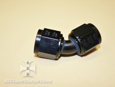 Female Alum. Swivel Coupling 45 Degree Tube Black (340-02Y5T)