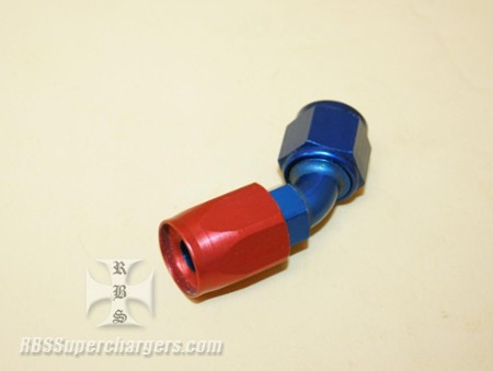 Used -8 45 Degree AN Fitting Non-Swivel Alum. (7003-0089A)